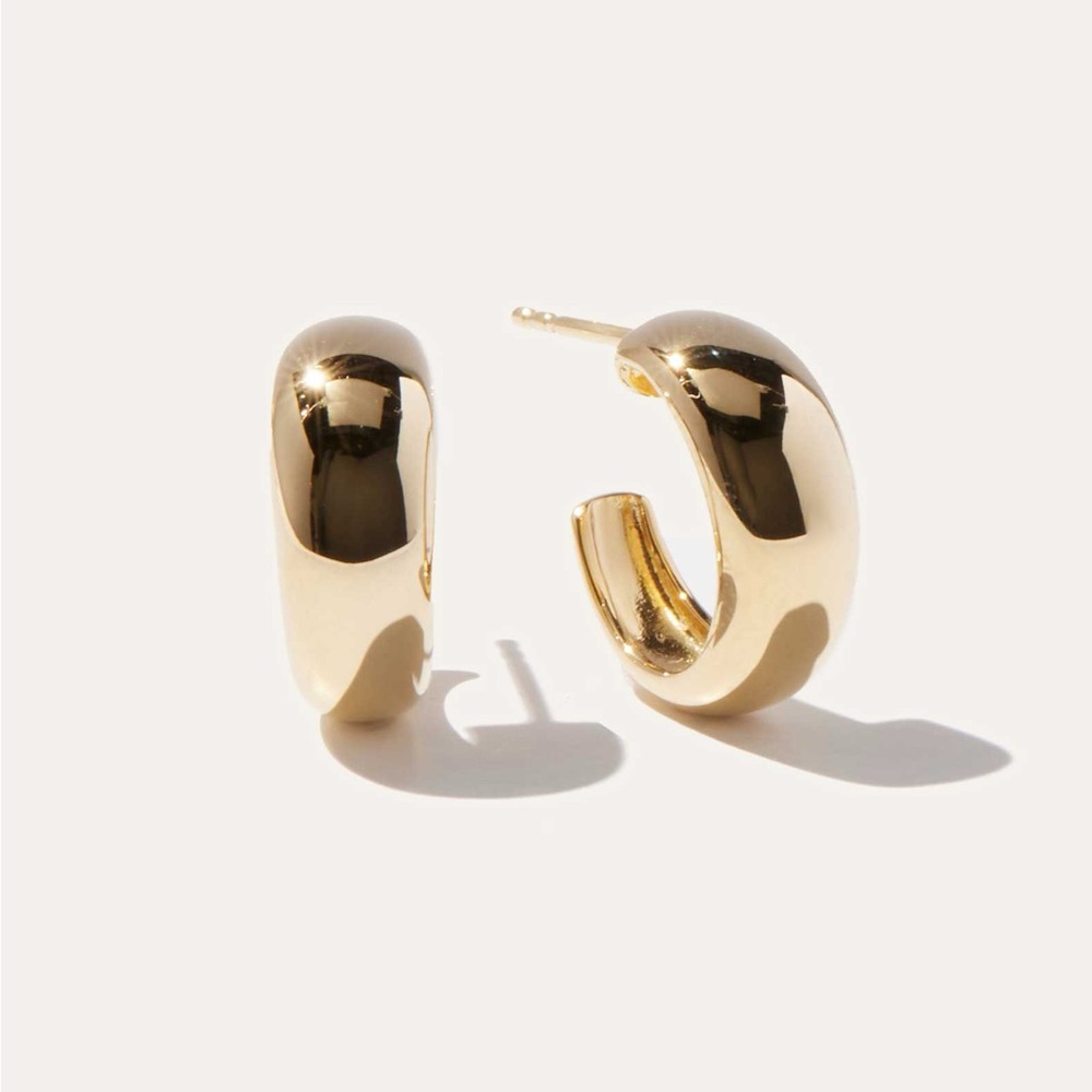 Quince Gold Chunky Hoop Earrings